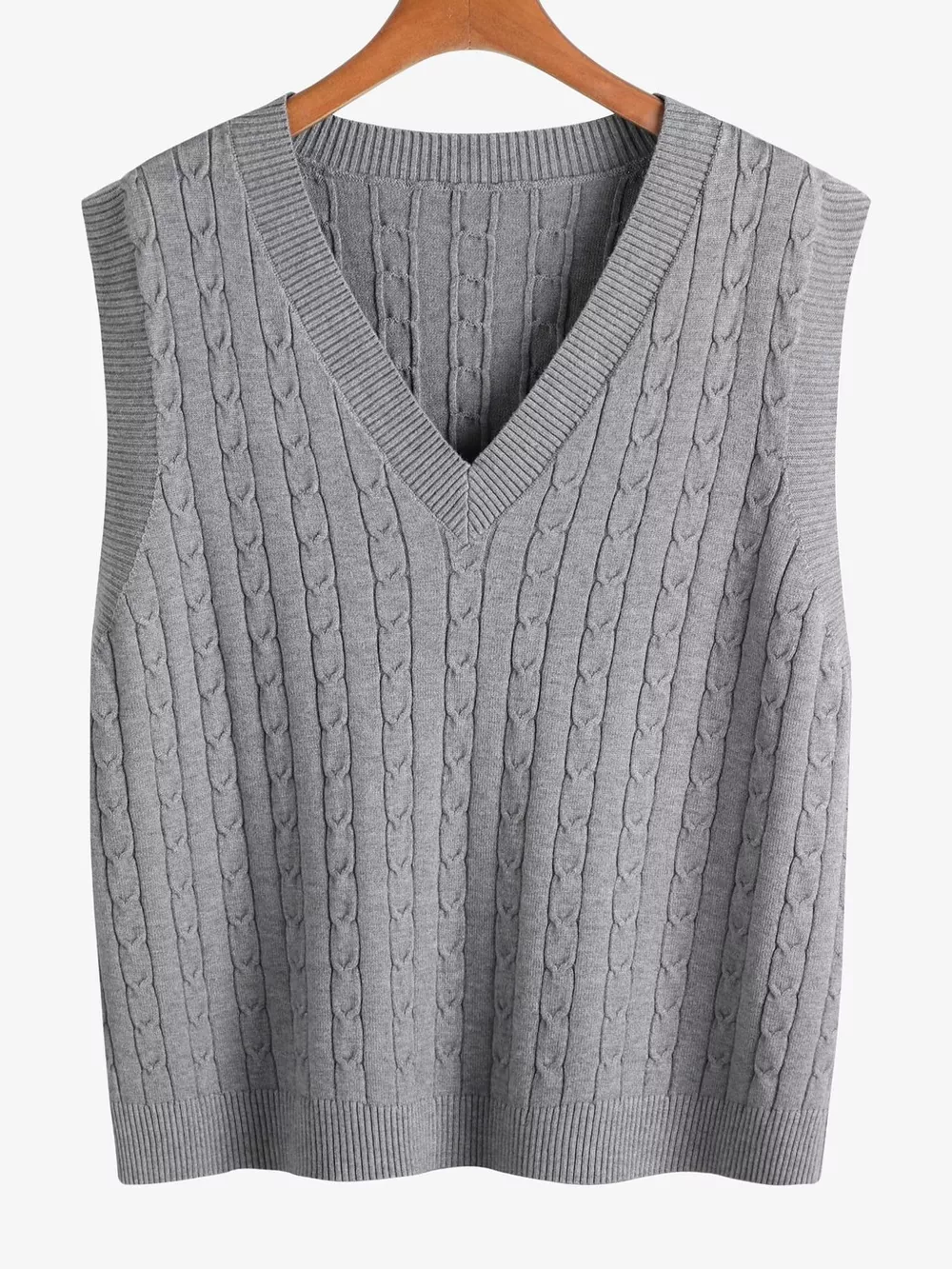 Plus Size Cable Knit Sweater Vest, image 8