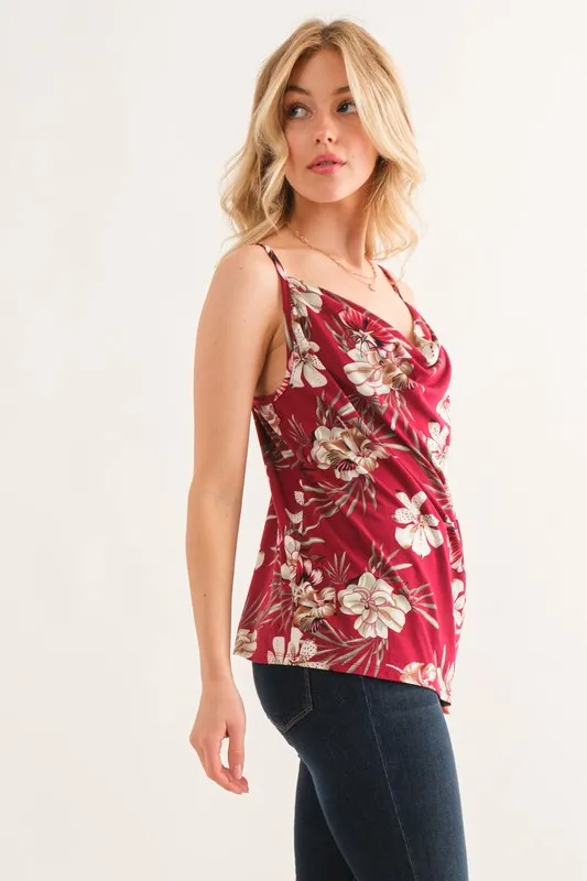 Floral Printed Casual Tank Top, image 2