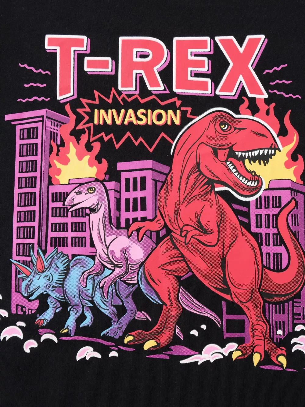 Children's T-Rex Invasion Graphic T-Shirt, image 4