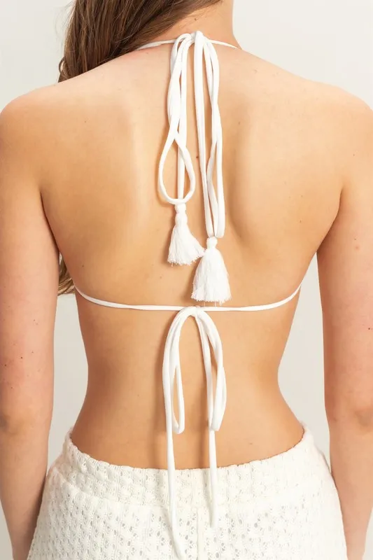 Crochet Bra and Drawstring Pants Set, image 5