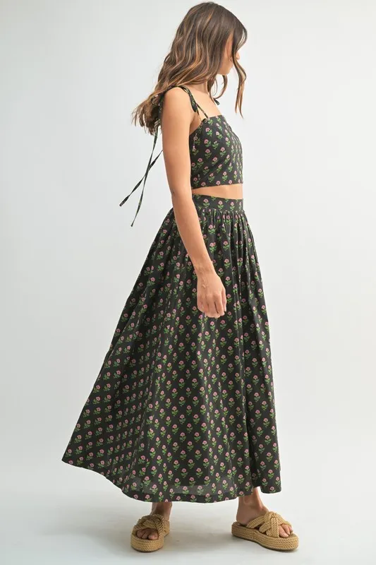 Floral Crop Top and Skirt Set, image 9