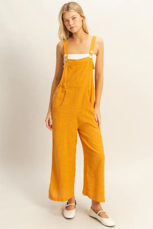 Textured Wide Leg Overall