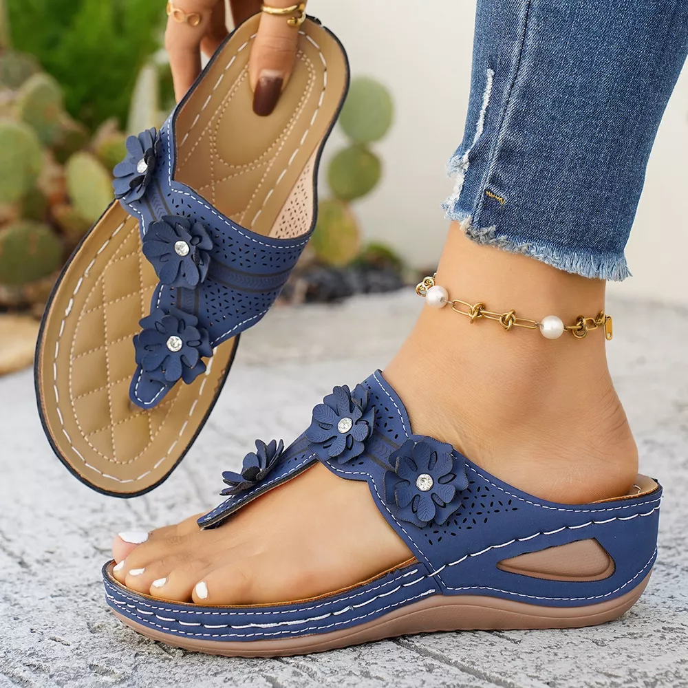 Toe Post Wedge Sandals, image 7