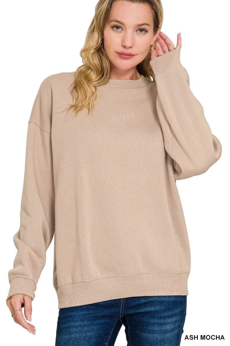 Fleece Crewneck Long Sleeve Sweatshirt