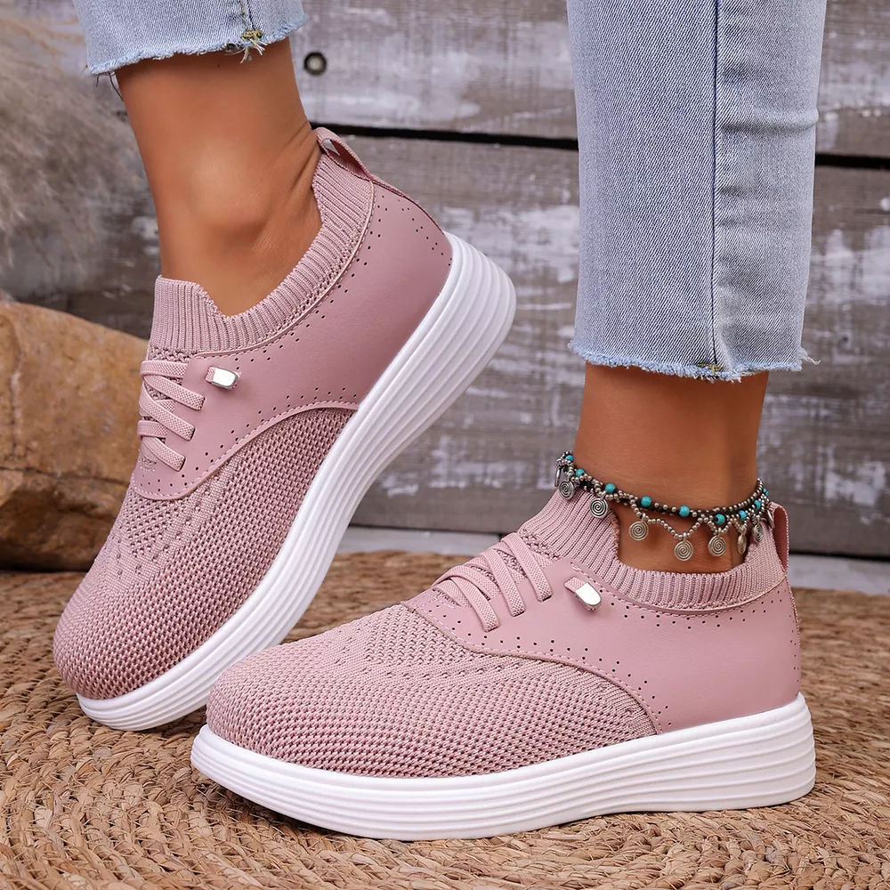 Round Toe Lace Up Sneakers, image 8