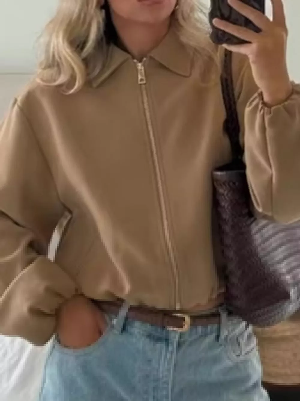 Cropped Zip-Up Jacket, image 9