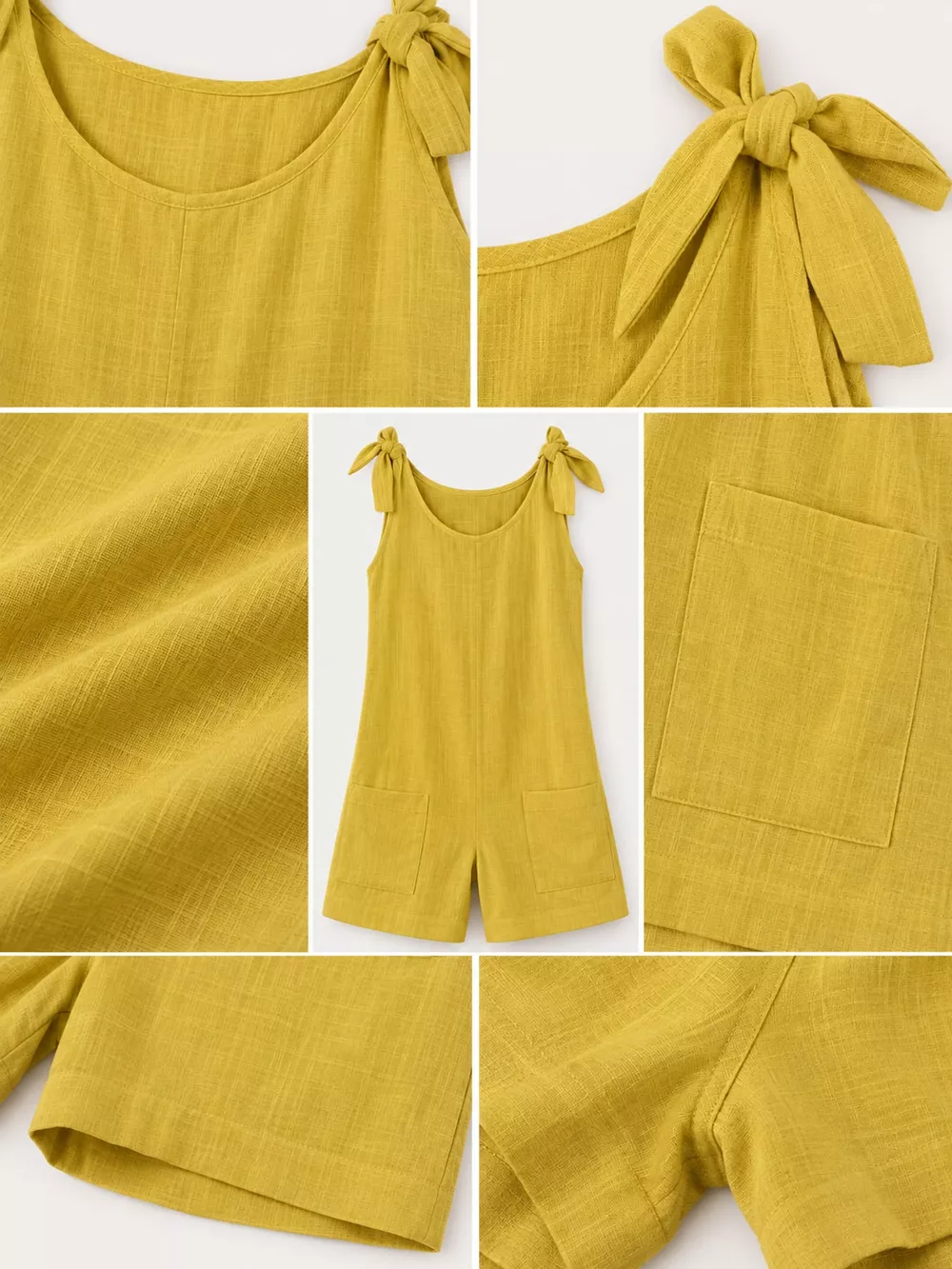 Full Size Tie-Shoulder Romper with Pockets Plus Size, image 25