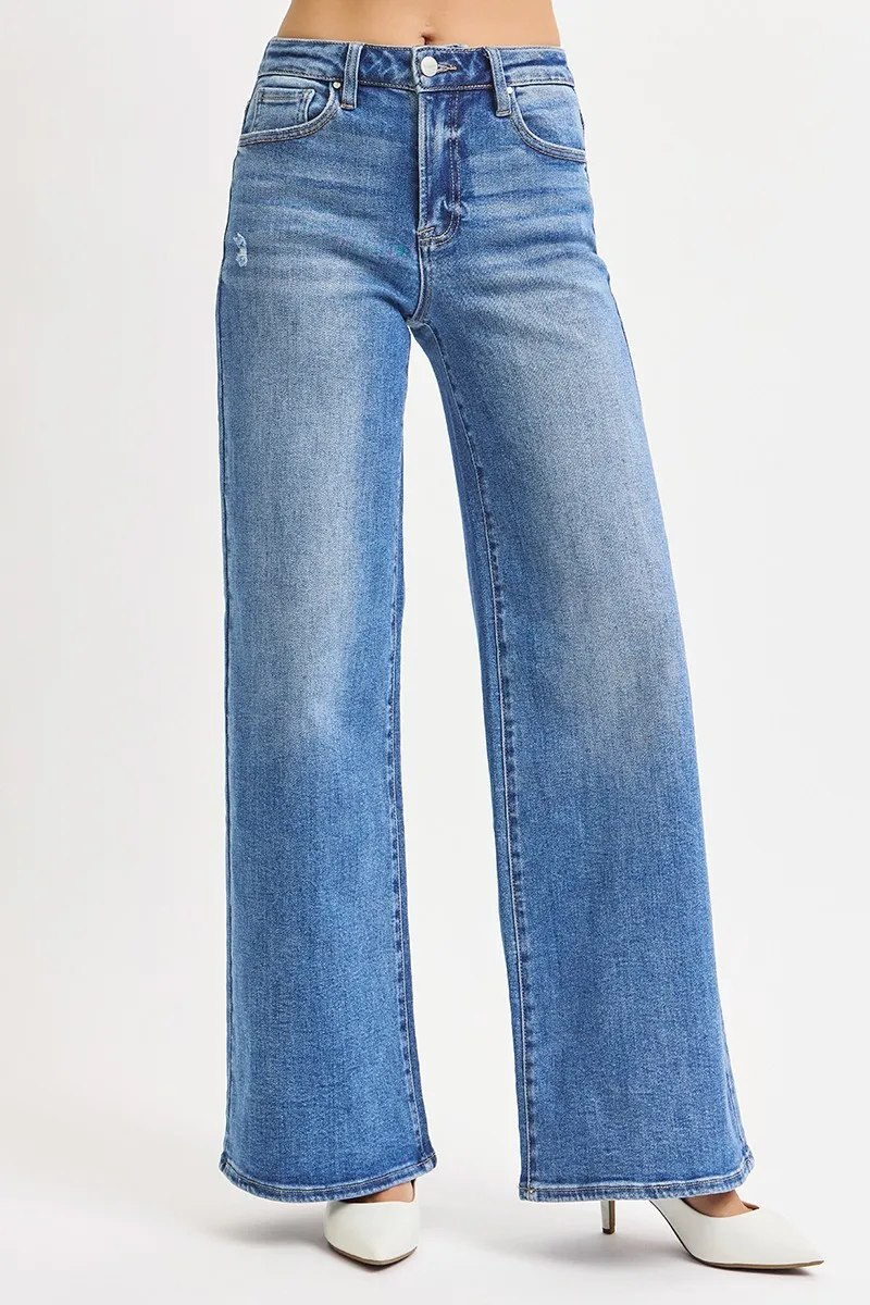 Full Size High Rise Wide Leg Jeans Plus Size, image 6
