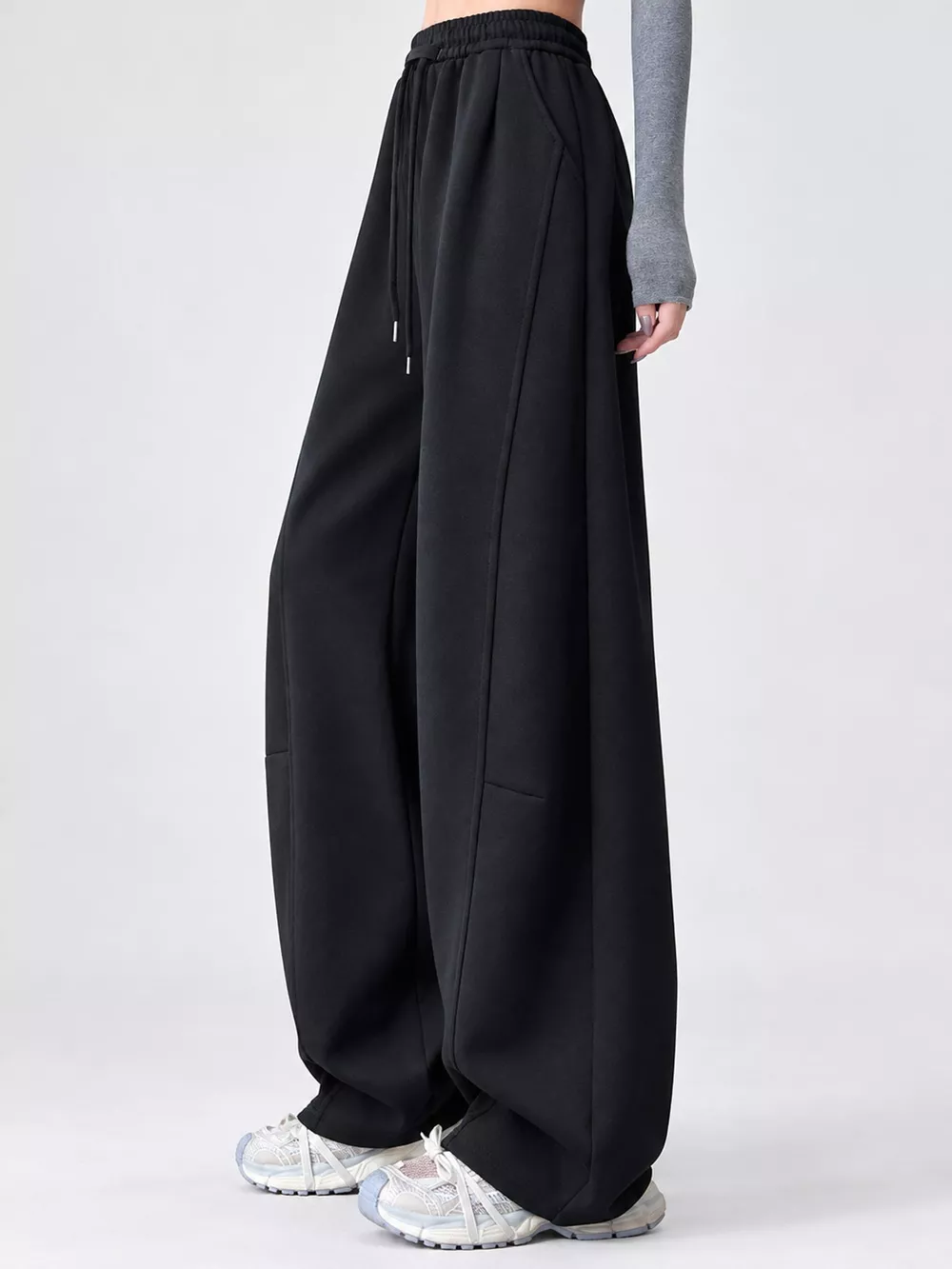 Full Size Drawstring Loose Fit Wide-Leg Sweatpants Plus Size, image 12