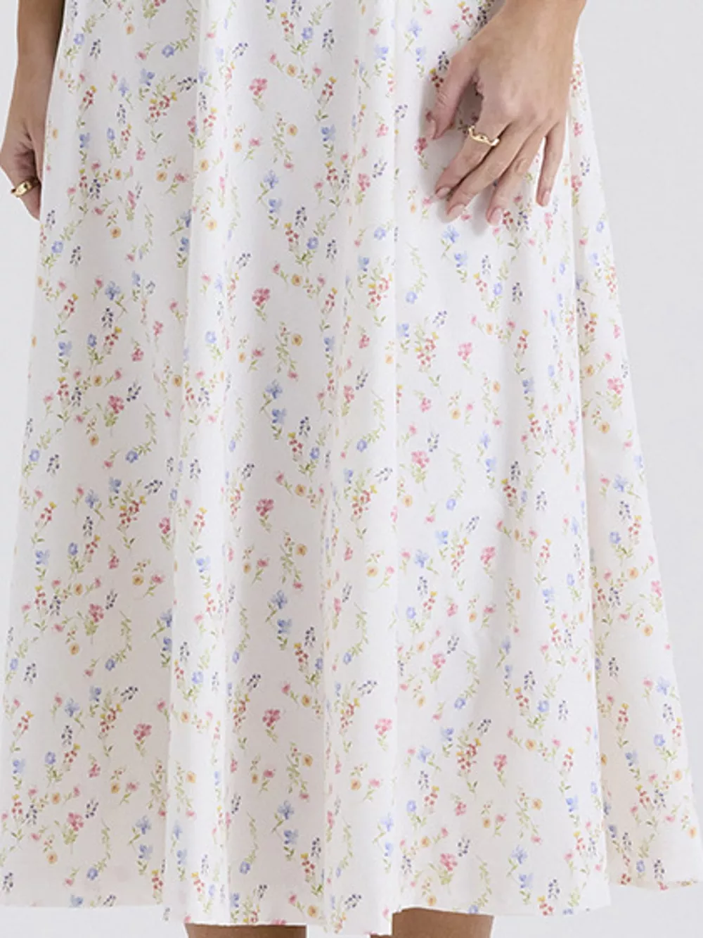 Floral Spaghetti Straps Midi Dress, image 42