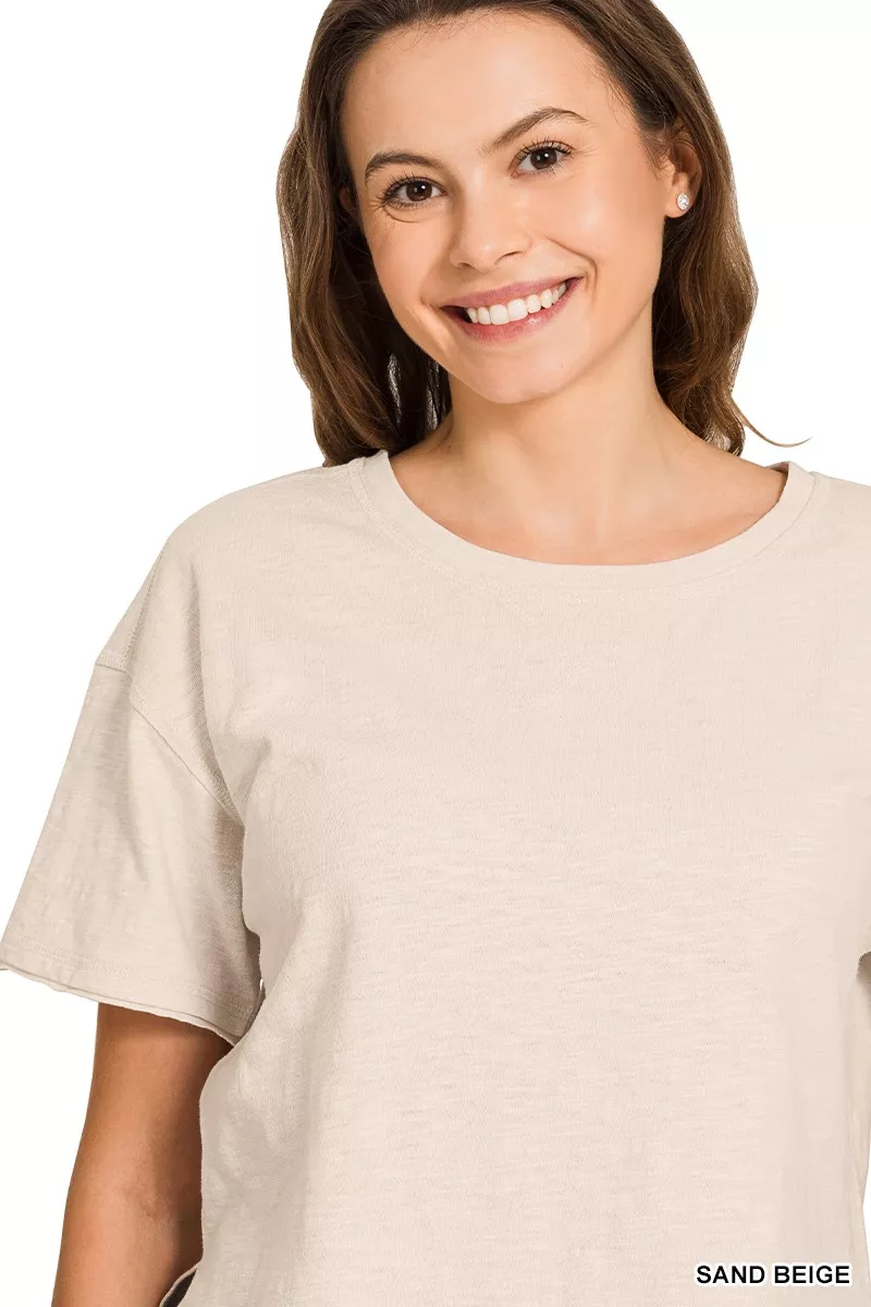 Cotton Slub Short Sleeve Tee, image 3