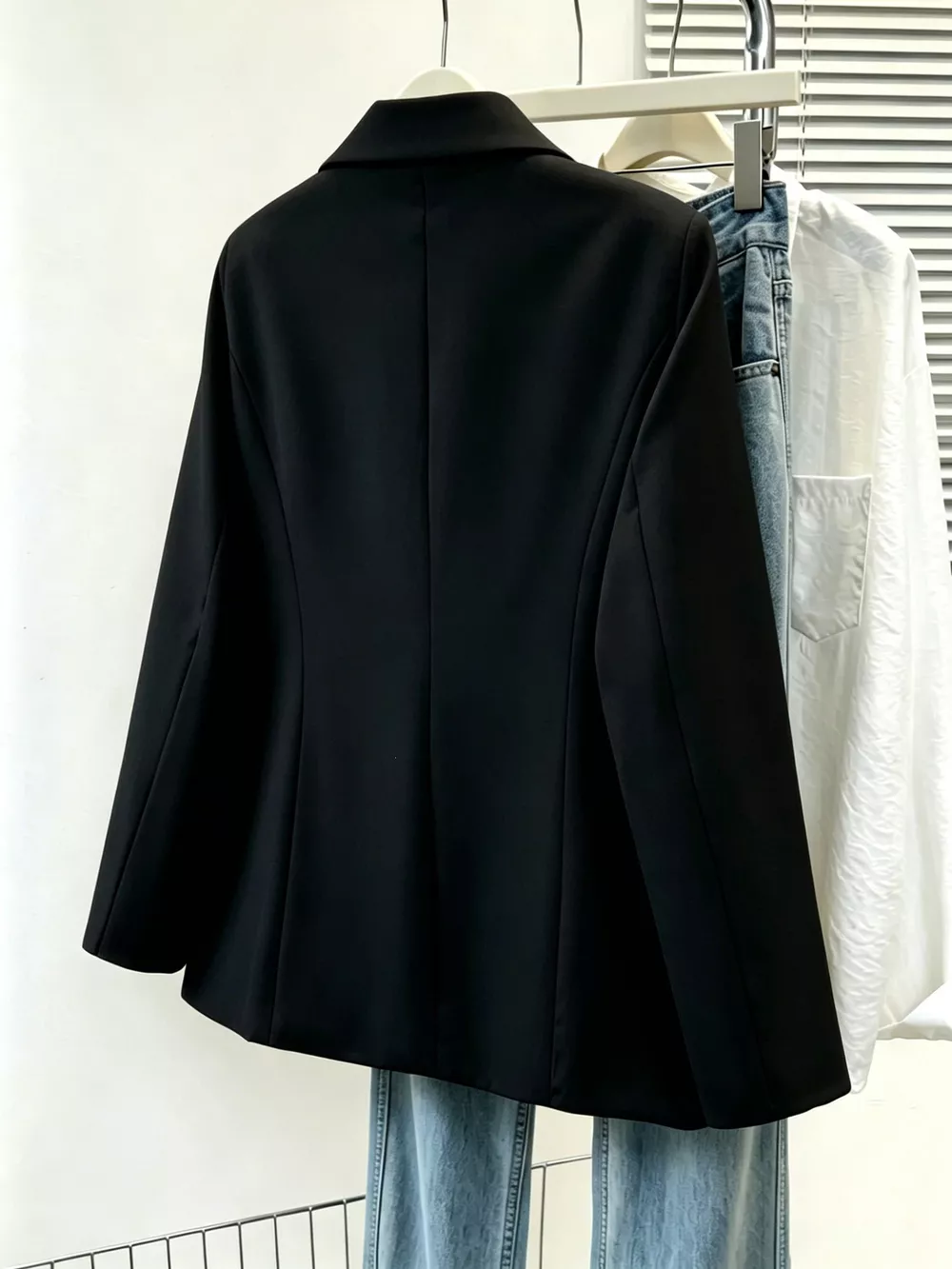 Full Size Single-Breasted Lapel Collar Blazer Plus Size, image 11