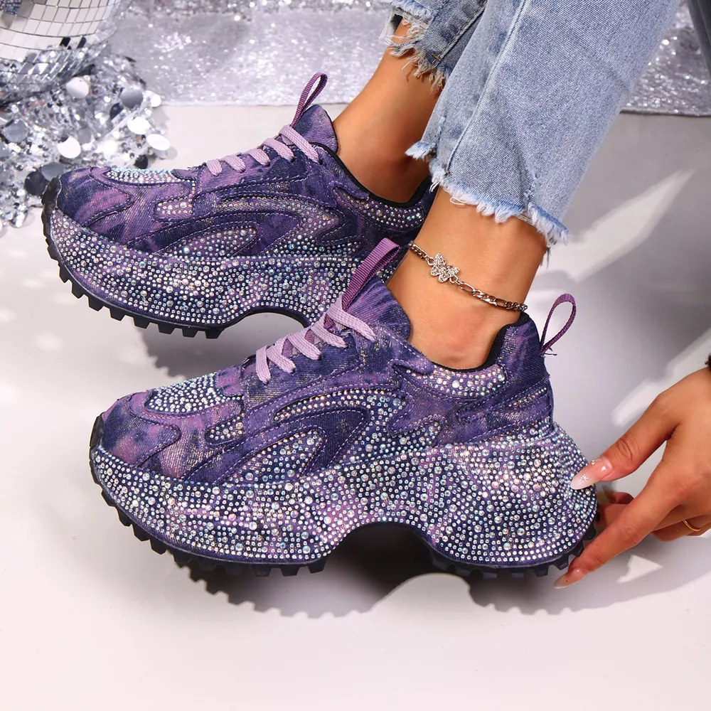 Rhinestone Lace Up Sneaker, image 11