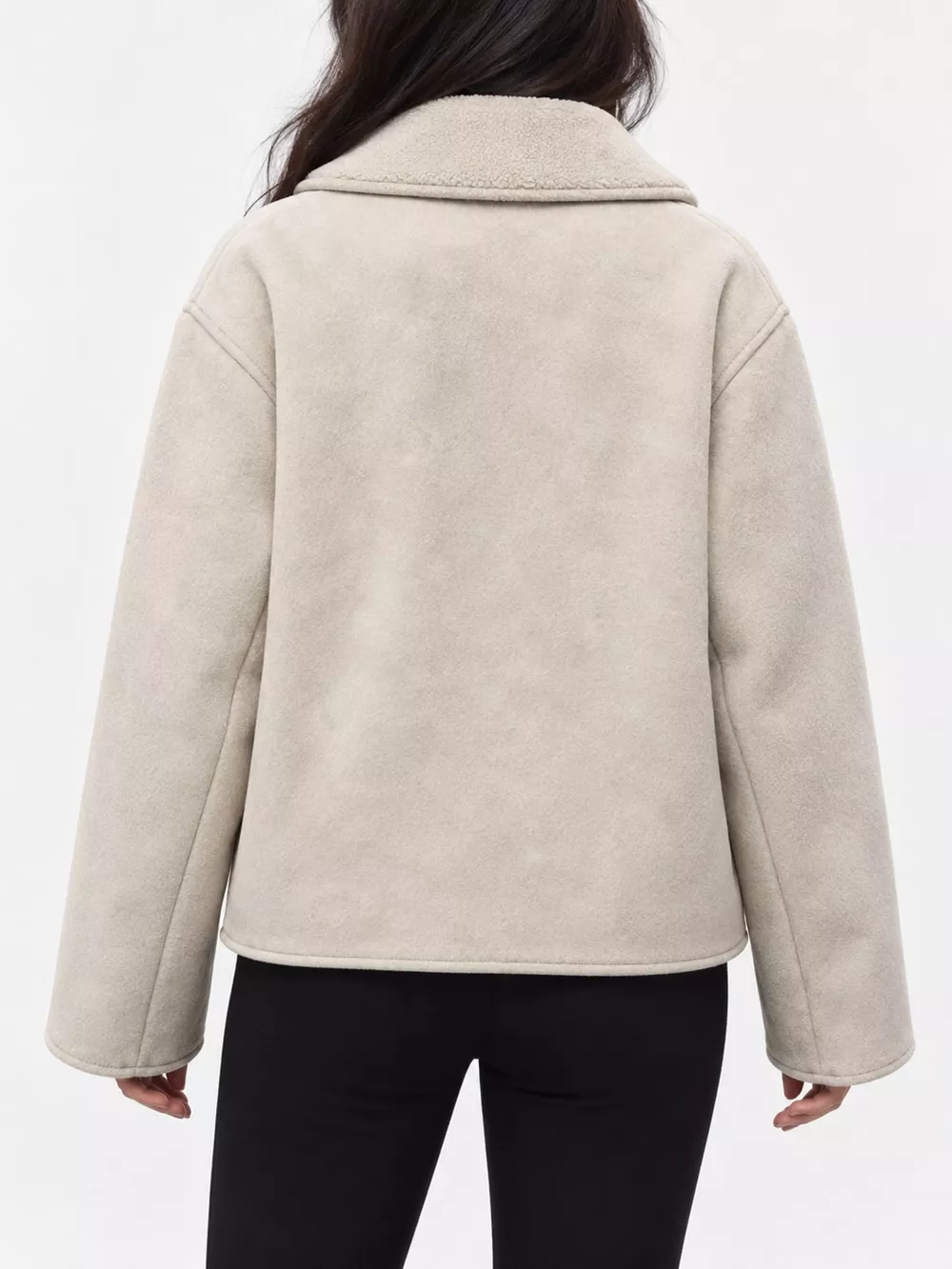 Sherpa Collar Dropped Shoulder Jacket, image 10