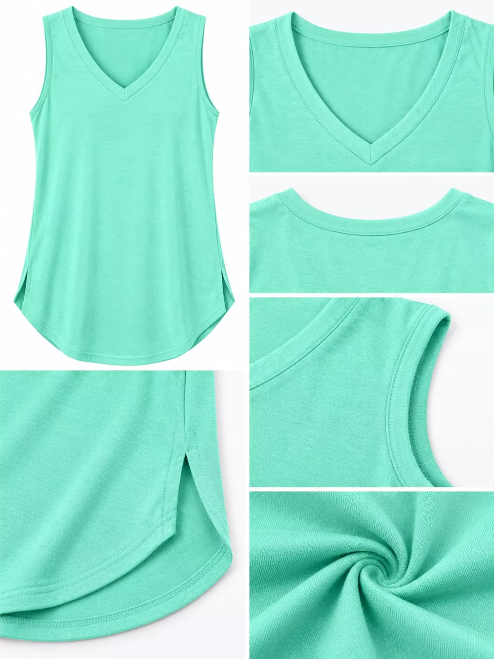 V-Neck Casual Loose Fit Tank Top, image 43