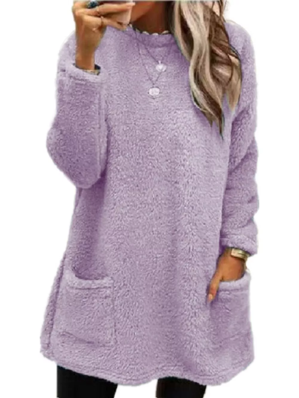 Full Size Fleece Dropped Shoulder Sweatshirt Plus Size, image 23
