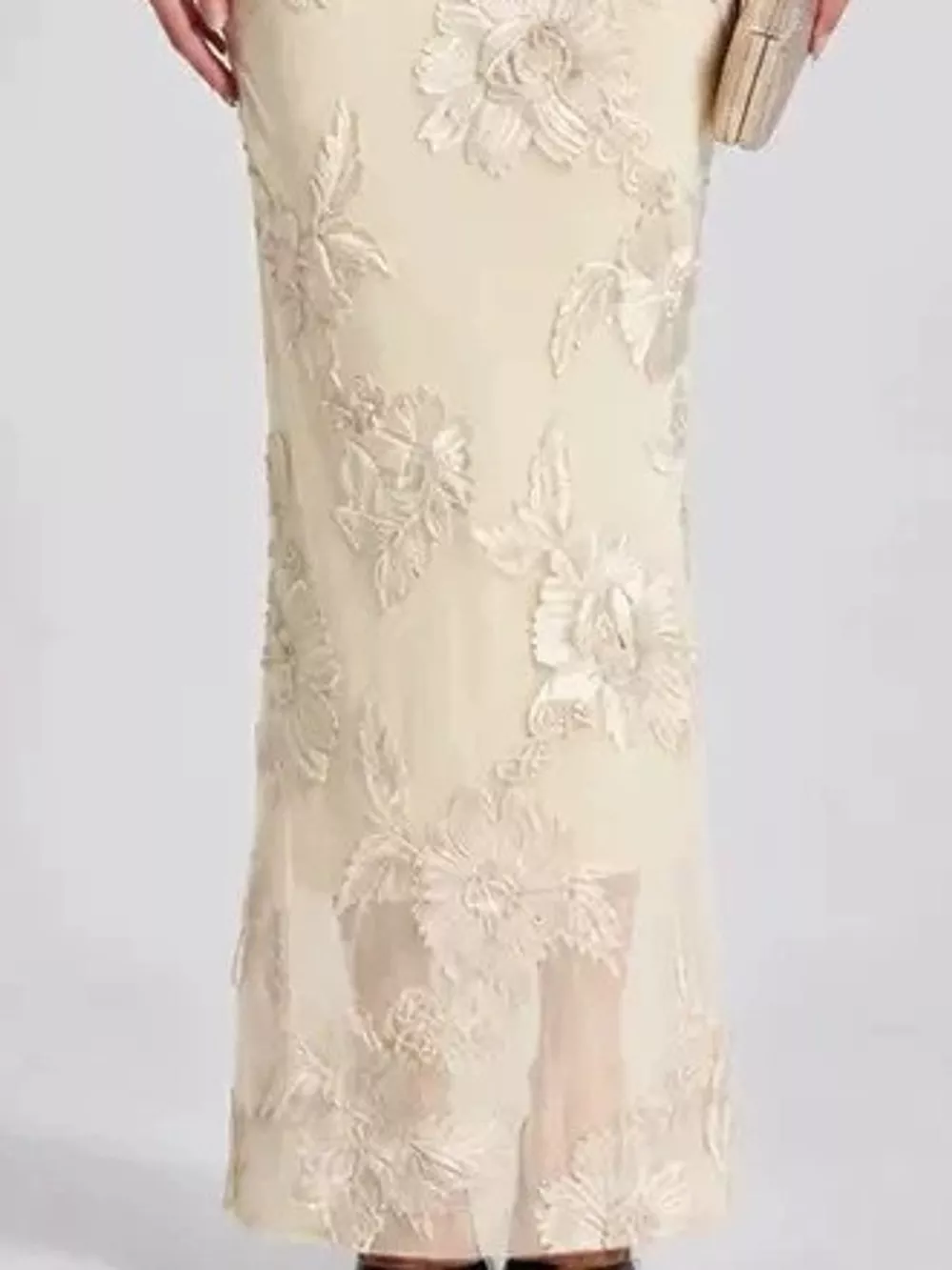 One-Shoulder Floral Embroidered Maxi Dress, image 24