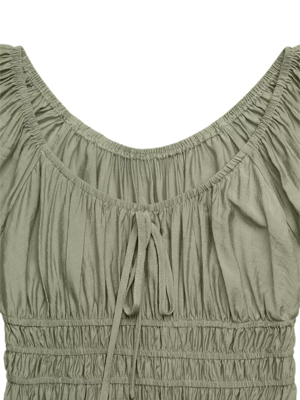 Smocked Waist Puff Sleeve Maxi Dress, image 7