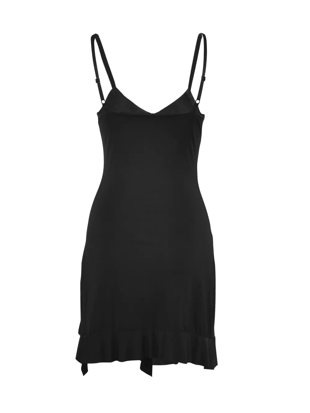 Ruched Ruffle Hem Mini Dress, image 4