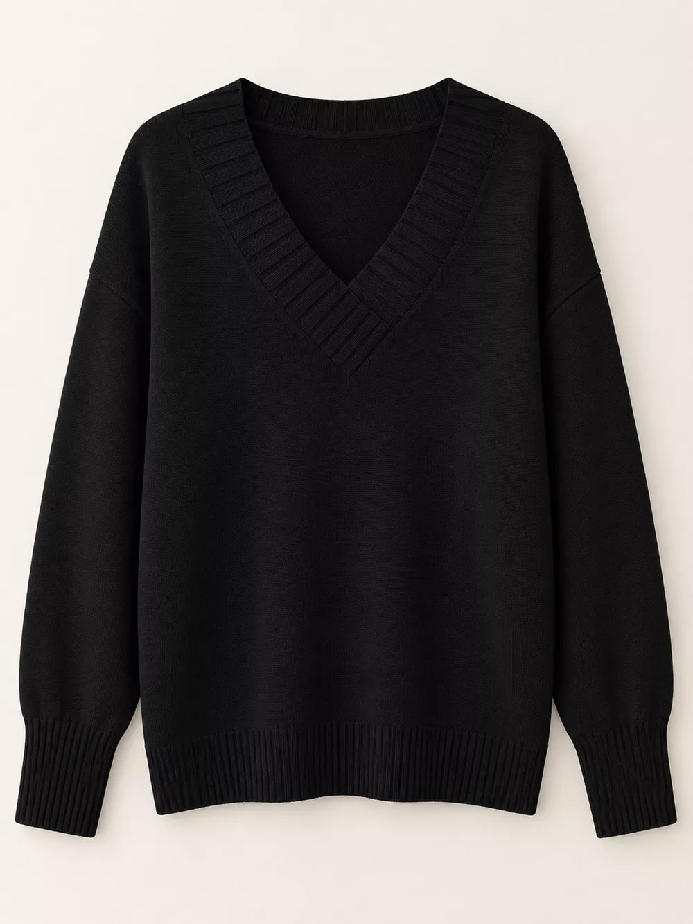 Full Size V-Neck Dropped Shoulder Sweater Plus Size, image 39