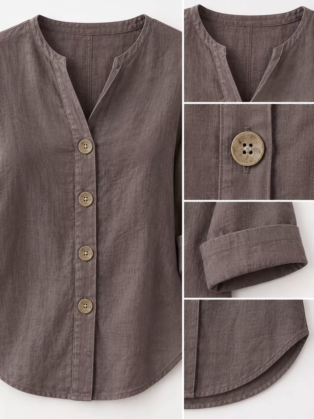 Notched Button Down Shirt, image 48