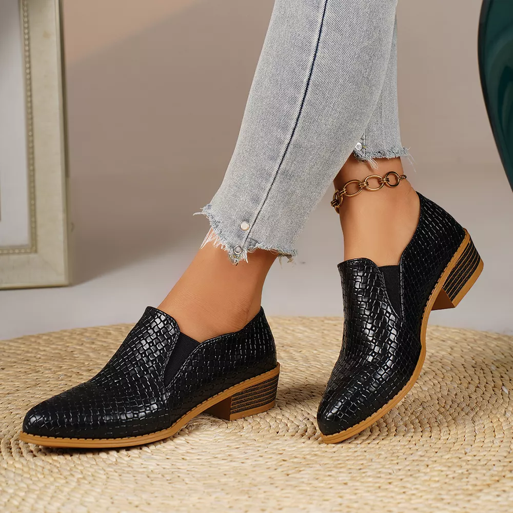 Point Toe Block Heels Loafers, image 3