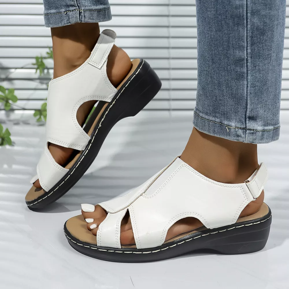 Peep Toe Wedge Sandals, image 4