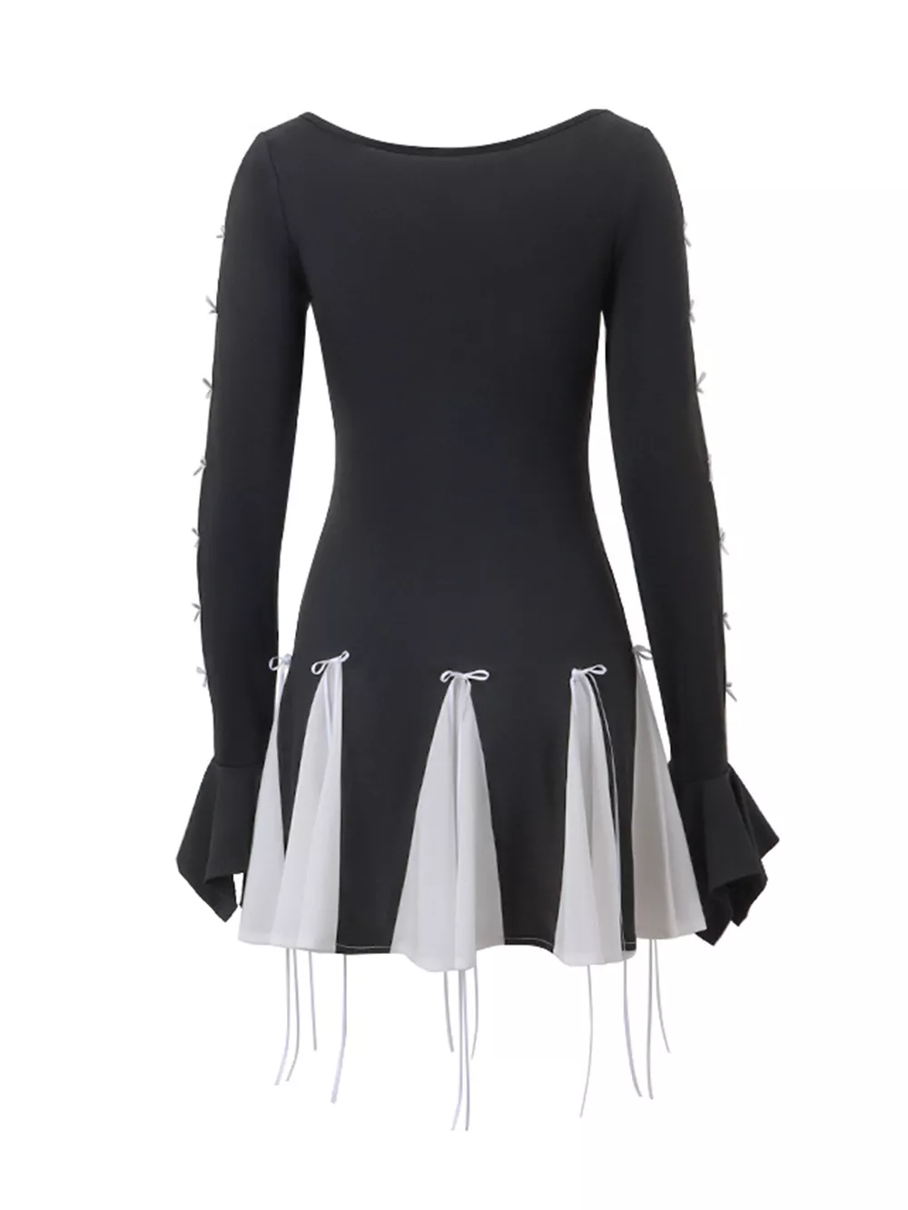 Two Tone Bowknot Decor Mini Dress, image 10