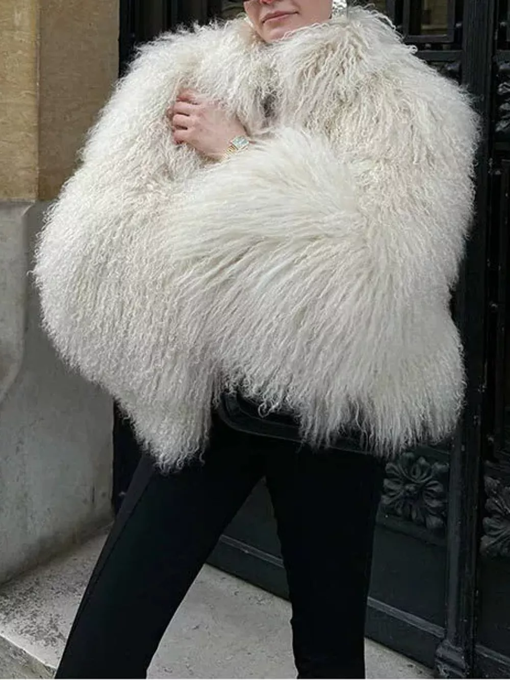 Faux Fur Open-Front Cropped Outerwear, image 14