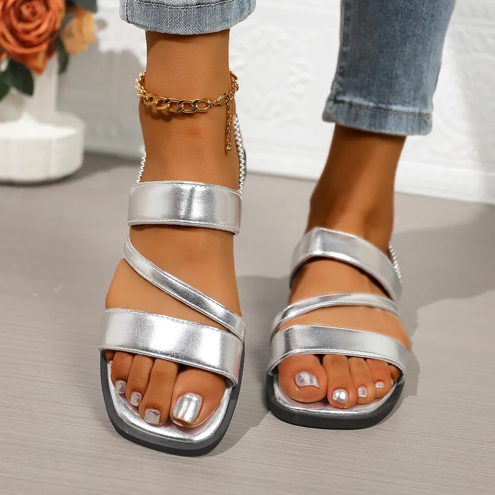 Open Toe Flats Sandals, image 8