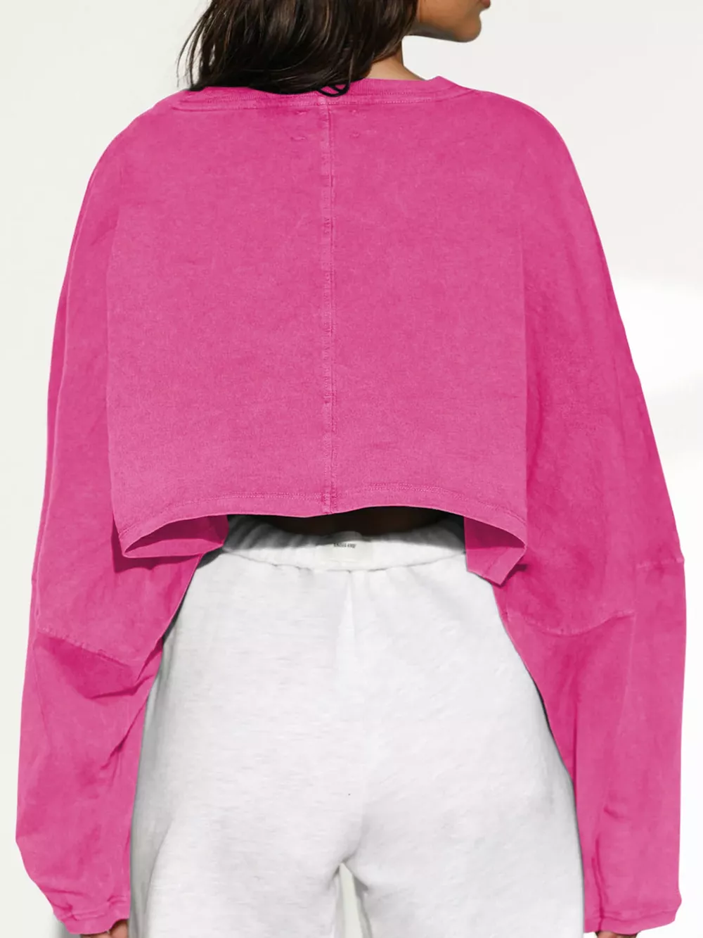 Long Sleeve Cropped Sweatshirt, image 5