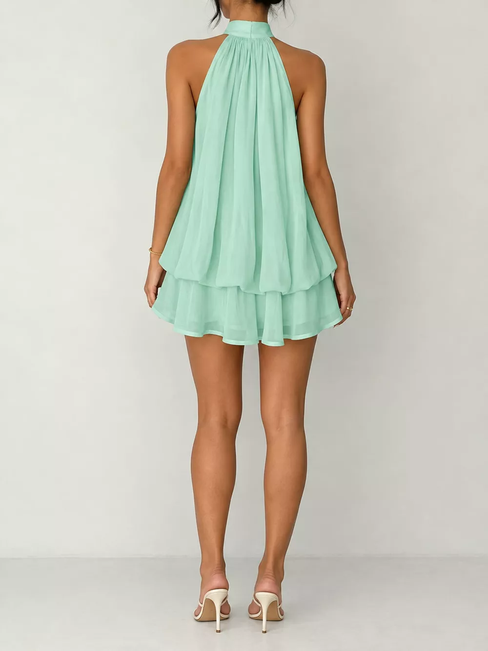 Halter Neck Ruched Mini Dress, image 65