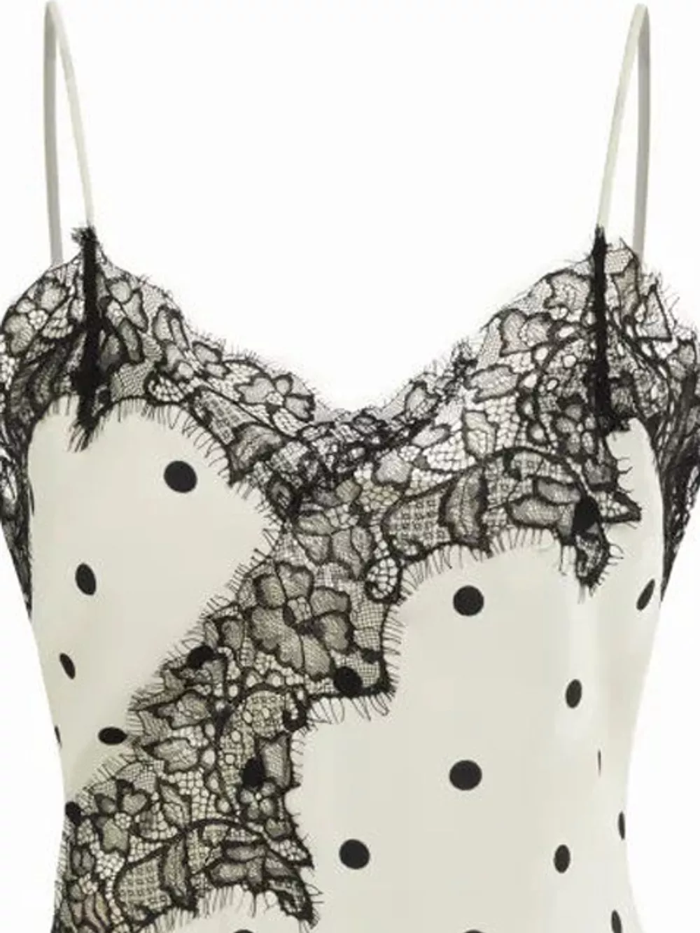 Asymmetric Lace Trim Satin Cami, image 2