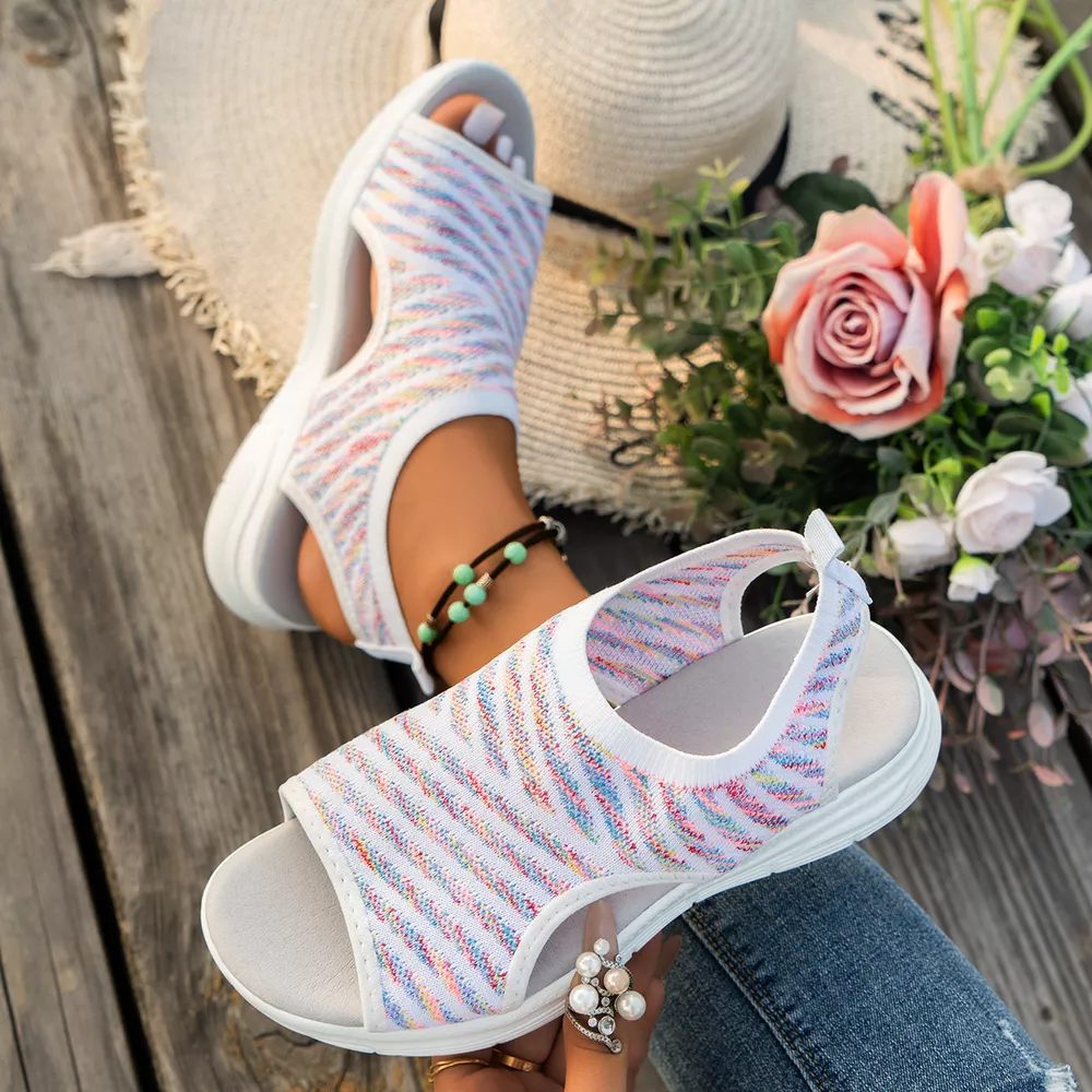 Peep Toe Flats Sandals, image 9
