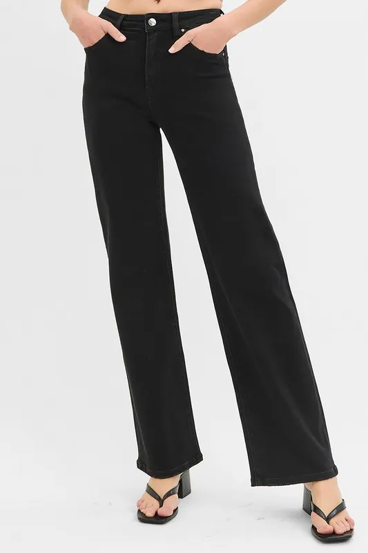Full Size High Rise Wide Leg Jeans Plus Size, image 3
