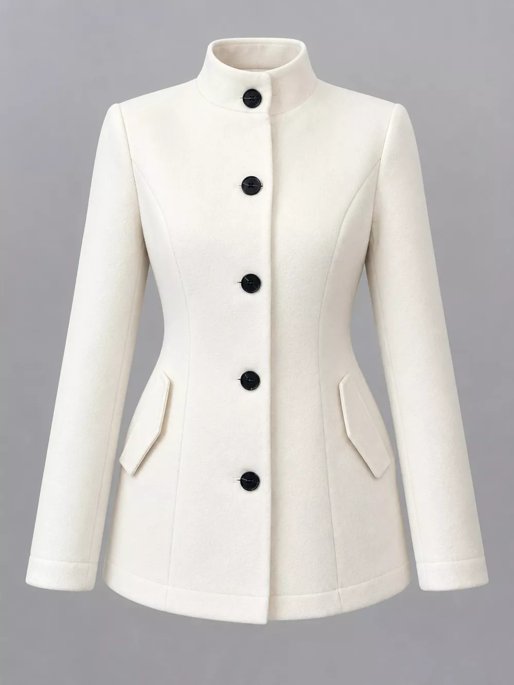 Stand-Collar Single-Breasted Outerwear, image 8