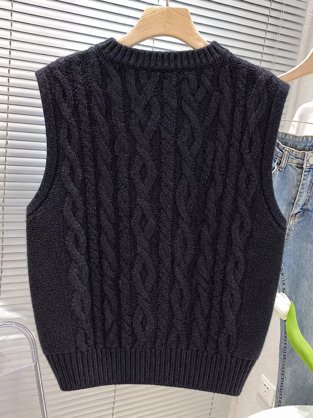 Cable-Knit Sweater Vest, image 10