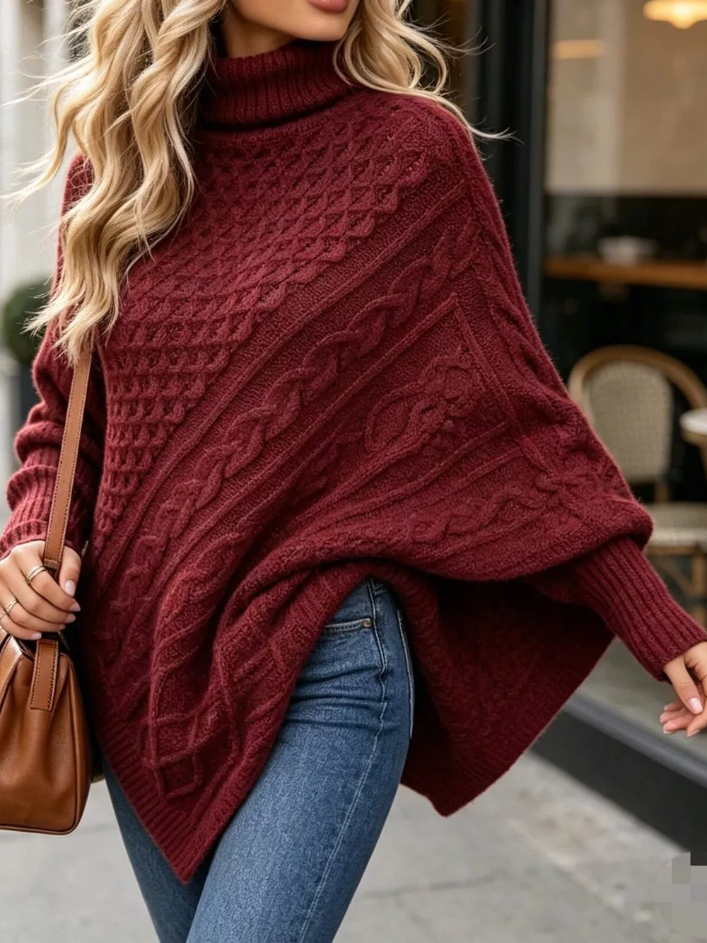 Turtleneck Cable-Knit Sweater, image 19
