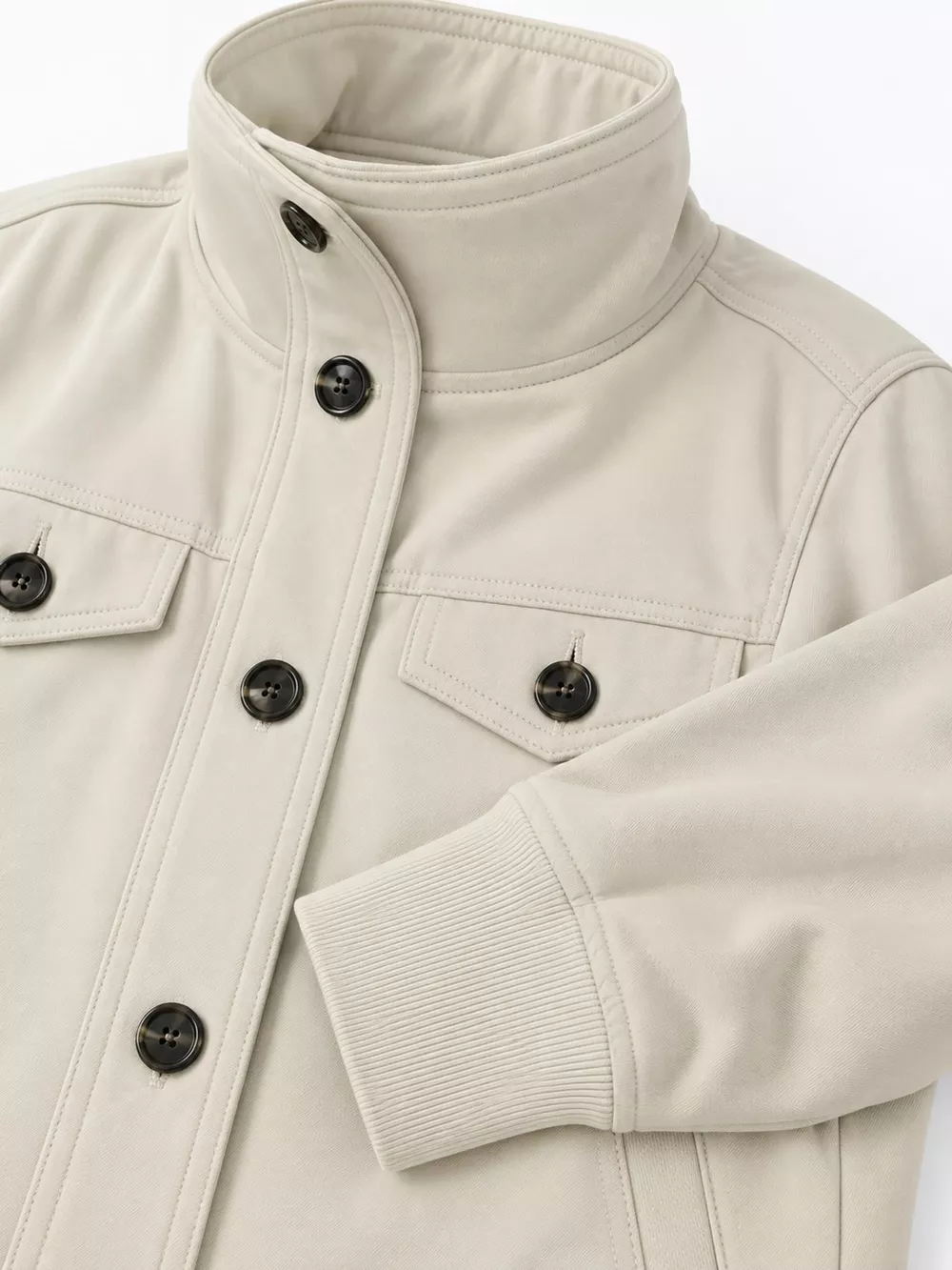 High-Neck Button-Up Jacket, image 4