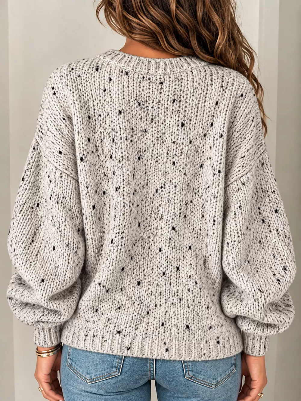 Chunky Knit Round Neck Sweater, image 17