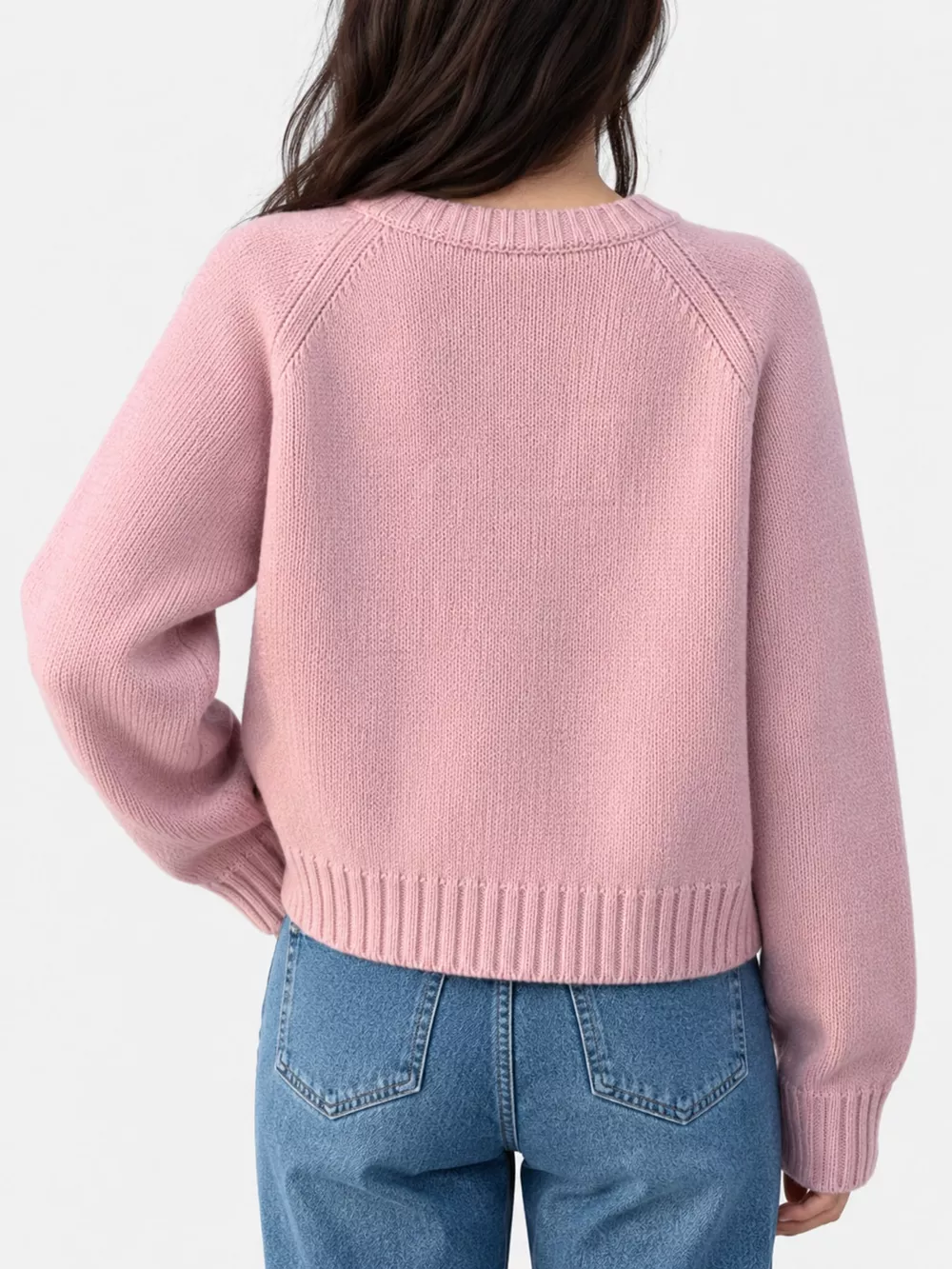 Ribbed Hem Zip-Up Cardigan, image 3