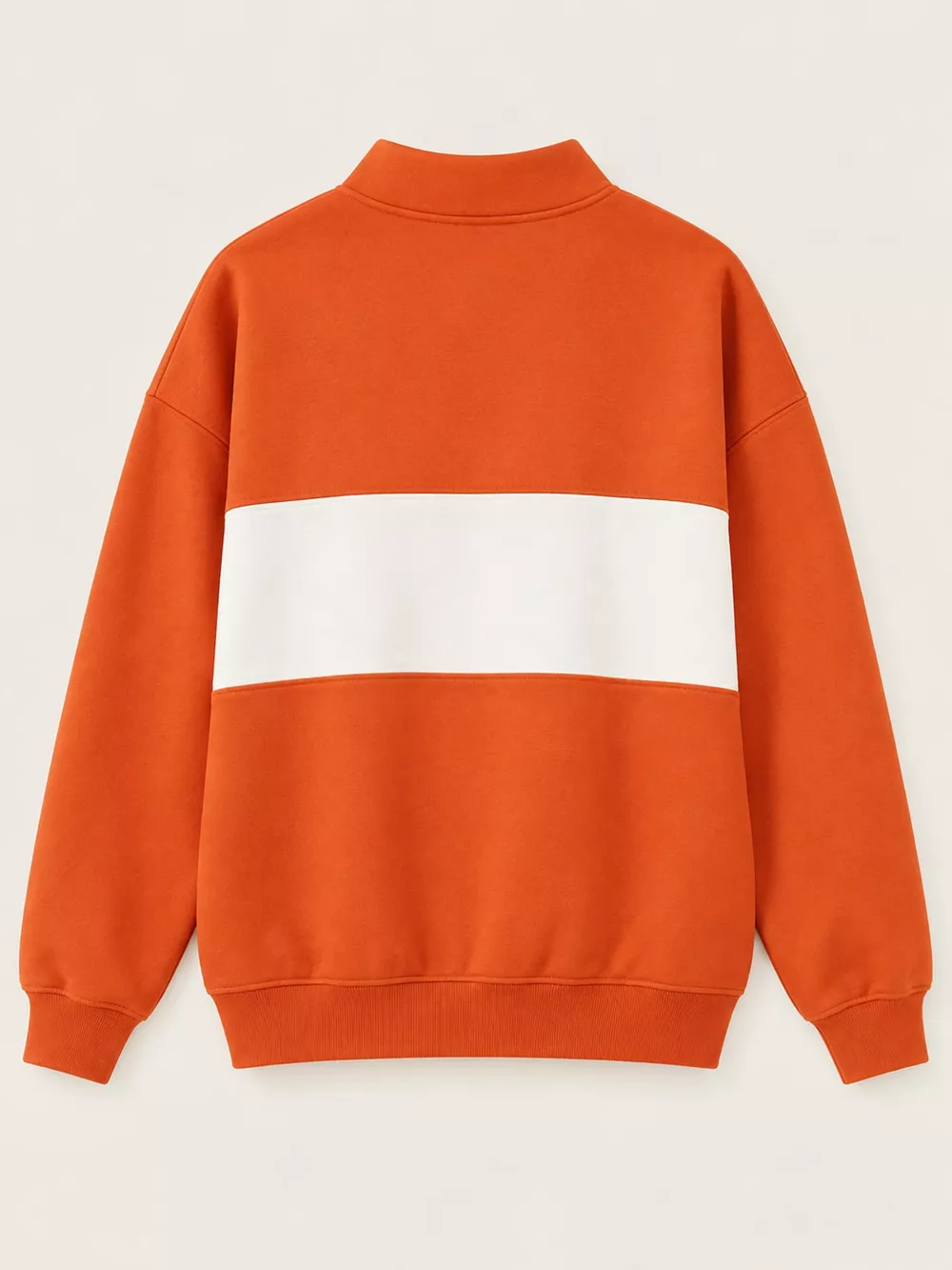 Full Size Color Block Snap-Button Sweatshirt Plus Size, image 4