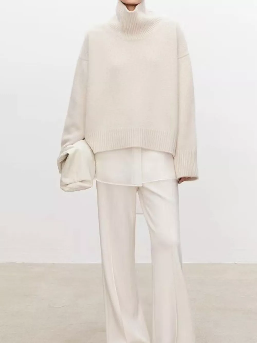 Oversized Turtleneck Wool Sweater, image 8