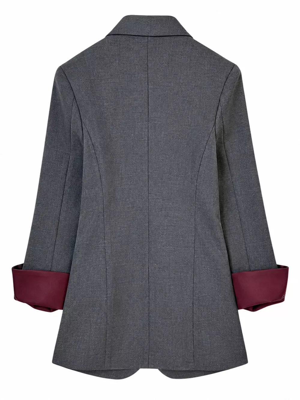Lapel Collar Button Up Blazer, image 3