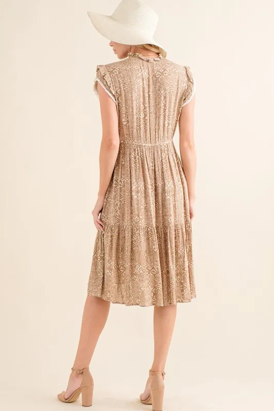 Boho Printed Tiered Maxi Dress, image 7