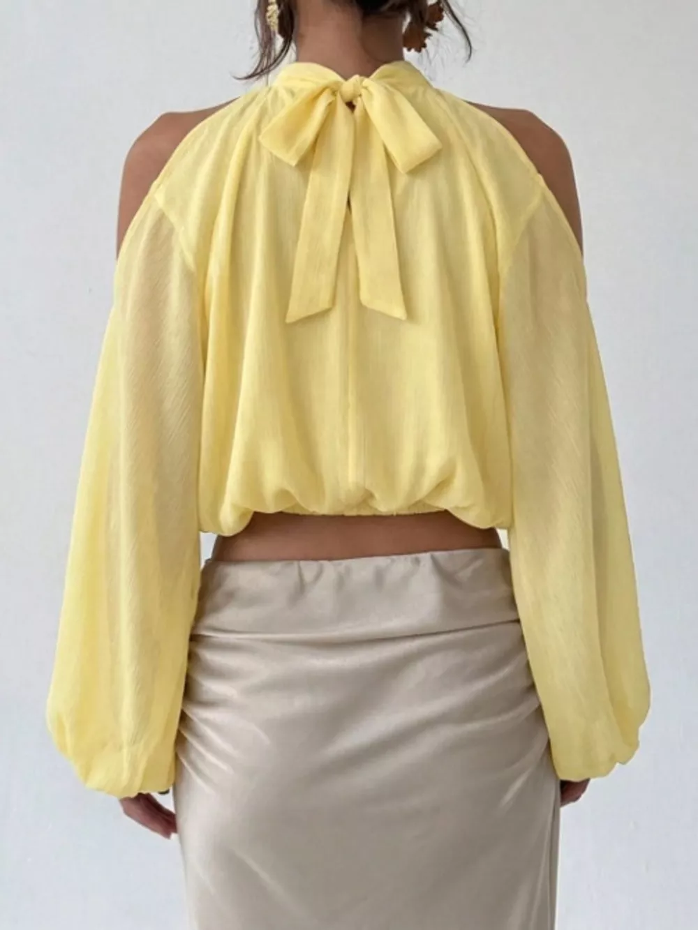 Cold-Shoulder Long Sleeve Blouse, image 13