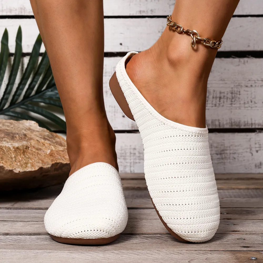 Round Toe Flat Slip-Ons