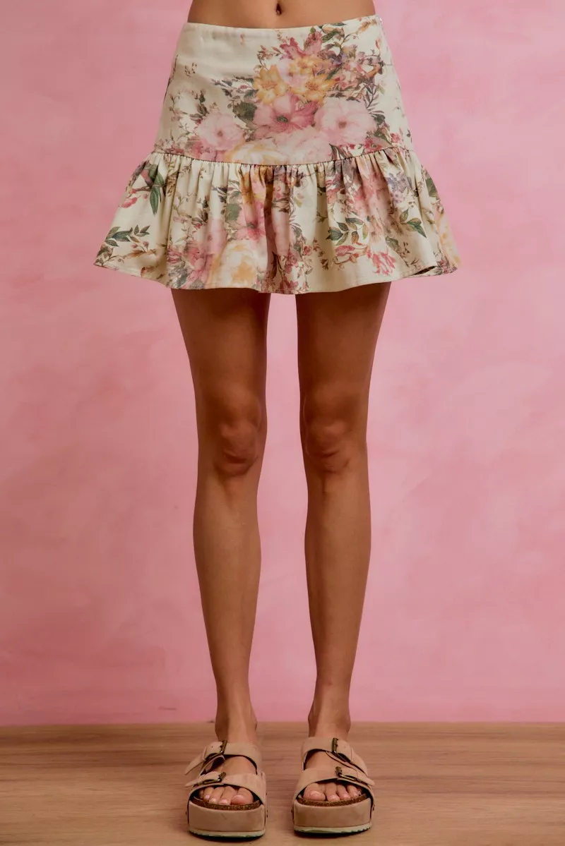 Floral Print Fit and Flare Mini Skirt, image 18
