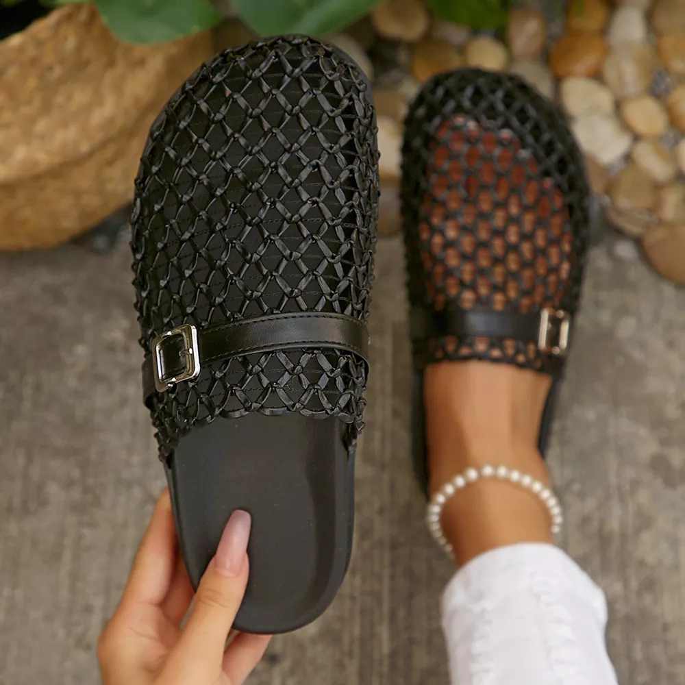 Breathable Buckle Decor Sandals, image 5