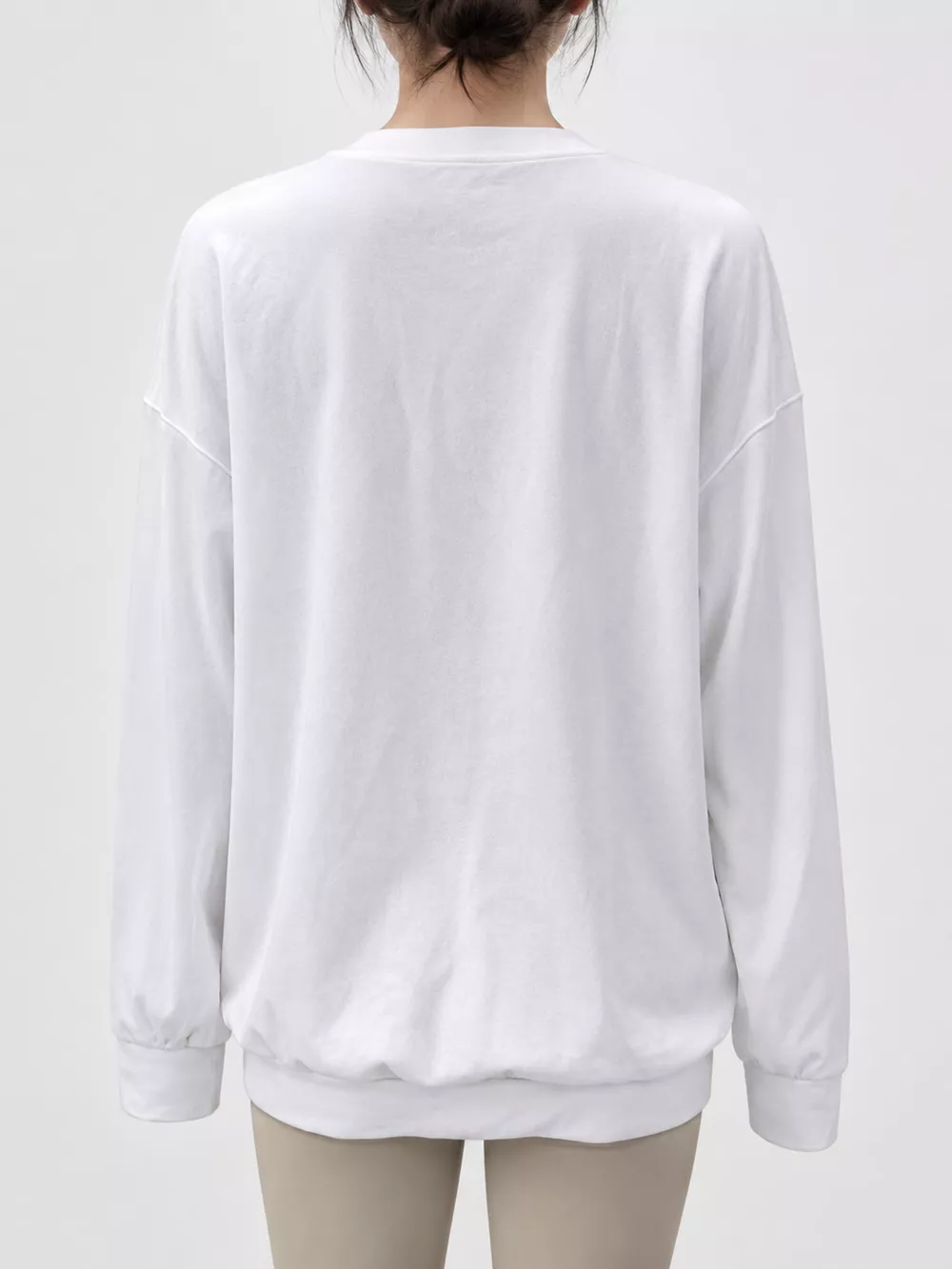 Full Size Crew Neck Drop Shoulder Sweatshirt Plus Size, image 2